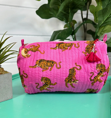Pink Tiger Makeup Bag