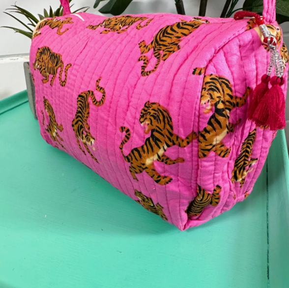 Pink Tiger Makeup Bag