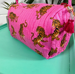 Pink Tiger Makeup Bag