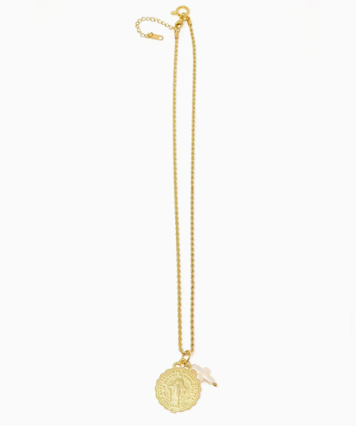 Blessed Mother Coin Necklace