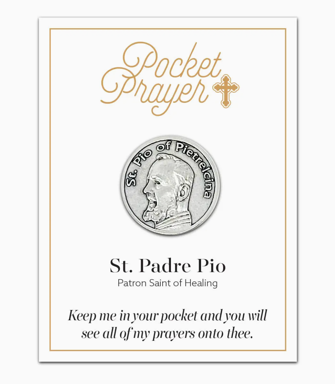 St. Padre Pio Prayer Pocket Coin