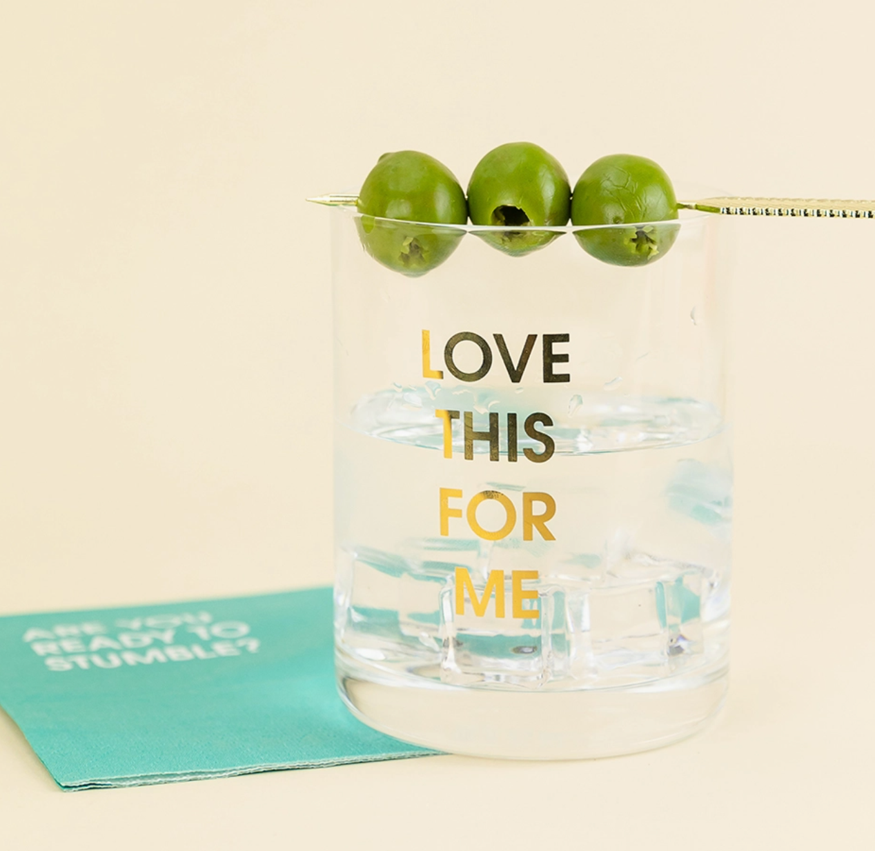 Love This for Me Rocks Glass