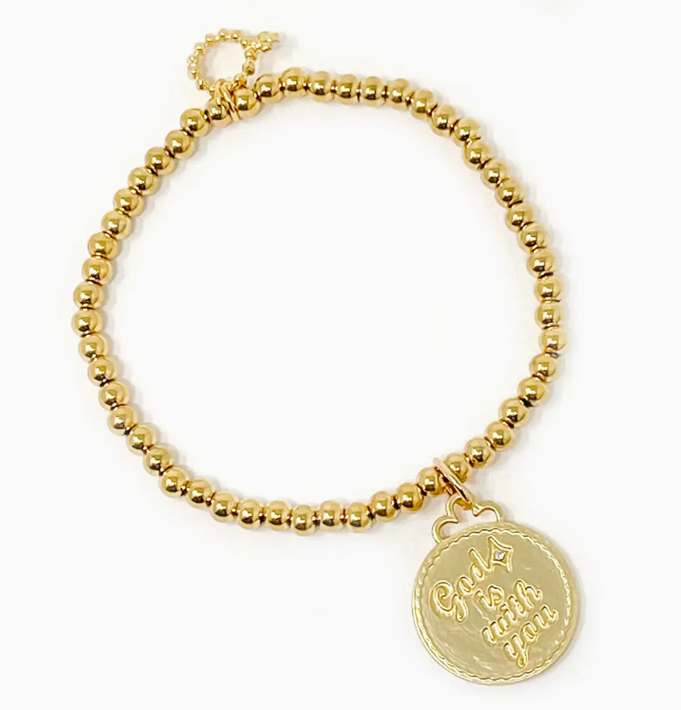 God is With You Gold Bracelet