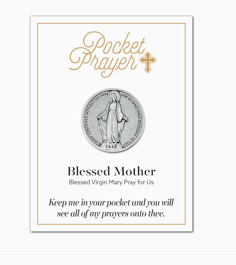 Blessed Mother Pocket Prayer Coin