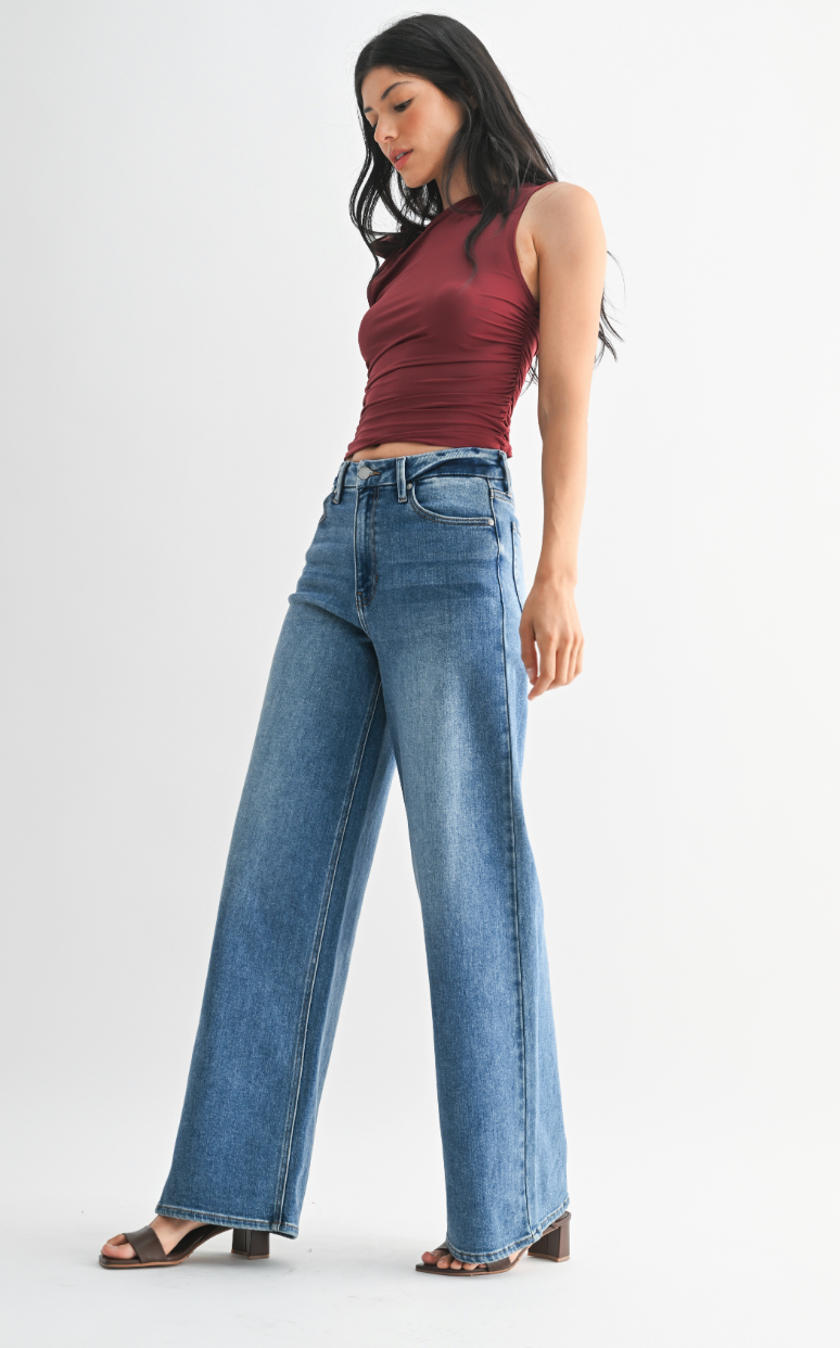 HR Palazzo Wide Leg (med denim)