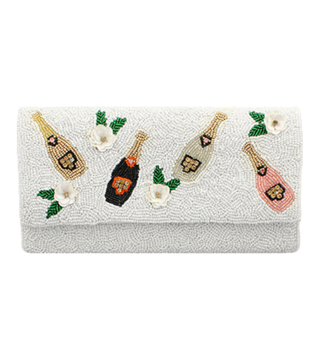 Pop the Bubbly Beaded Clutch