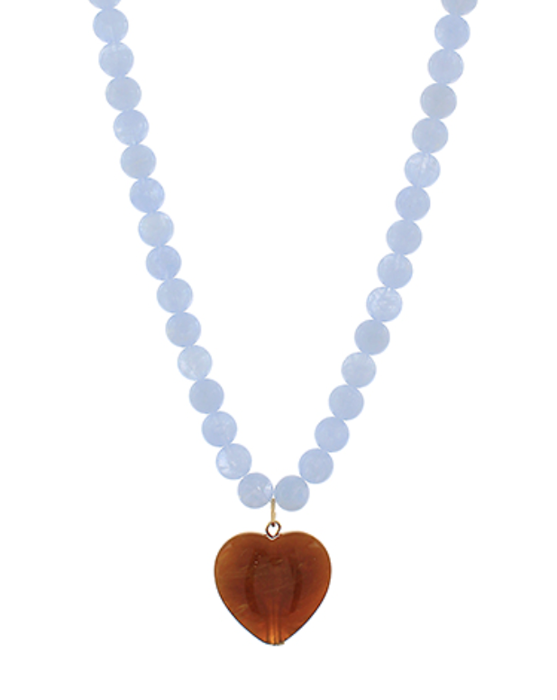 Blue Horizon Heart Necklace