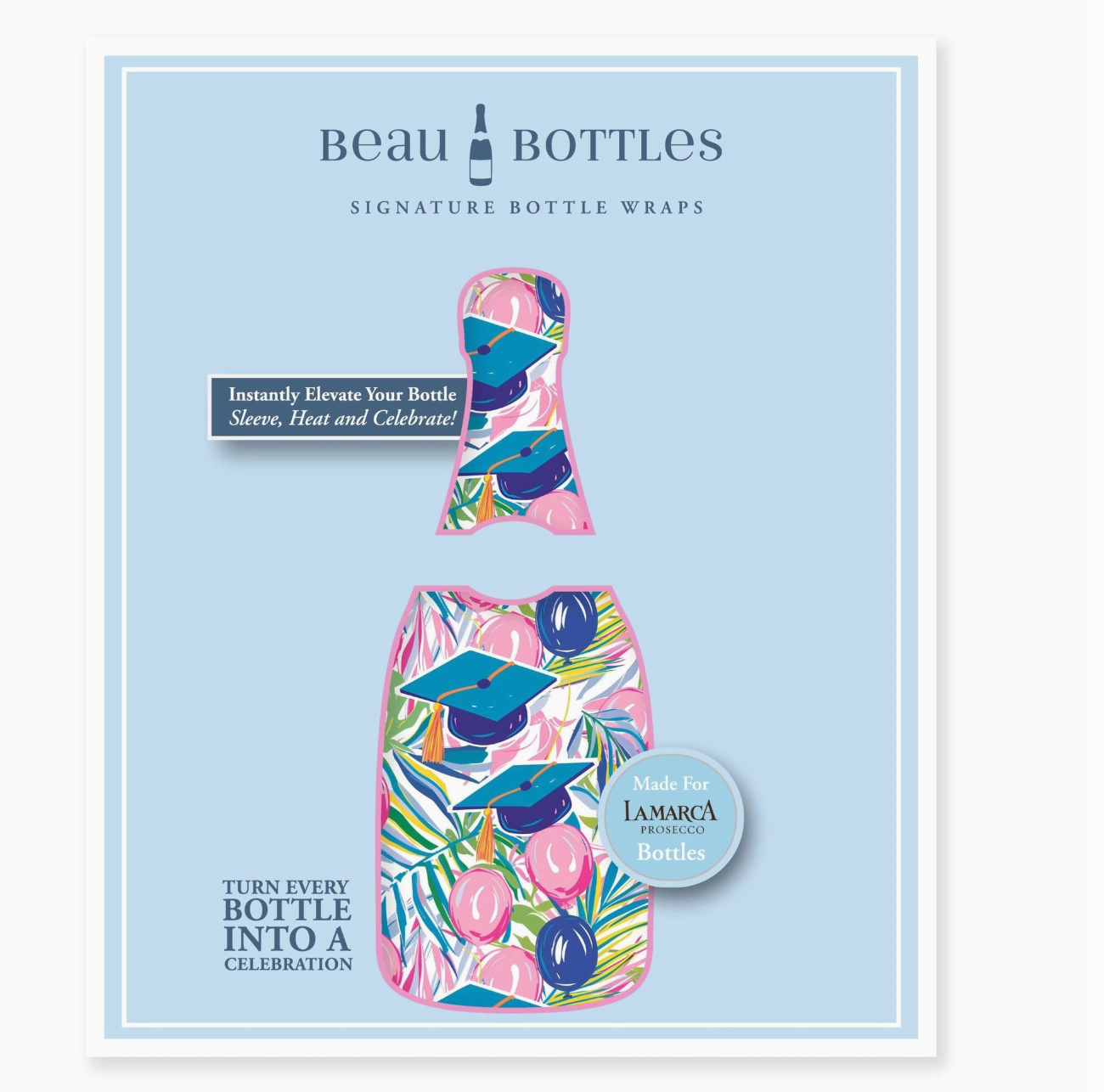 Beau Bottle Wrap (Graduation Hats)