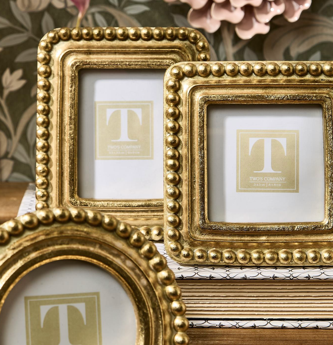 Gold Beaded Picture Frame