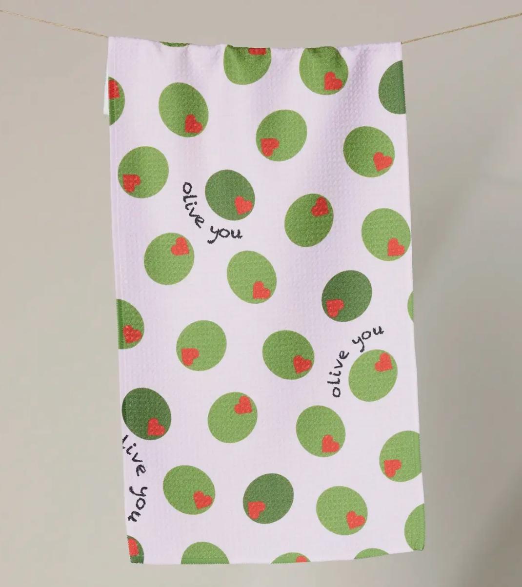 Olive You Bar Towel