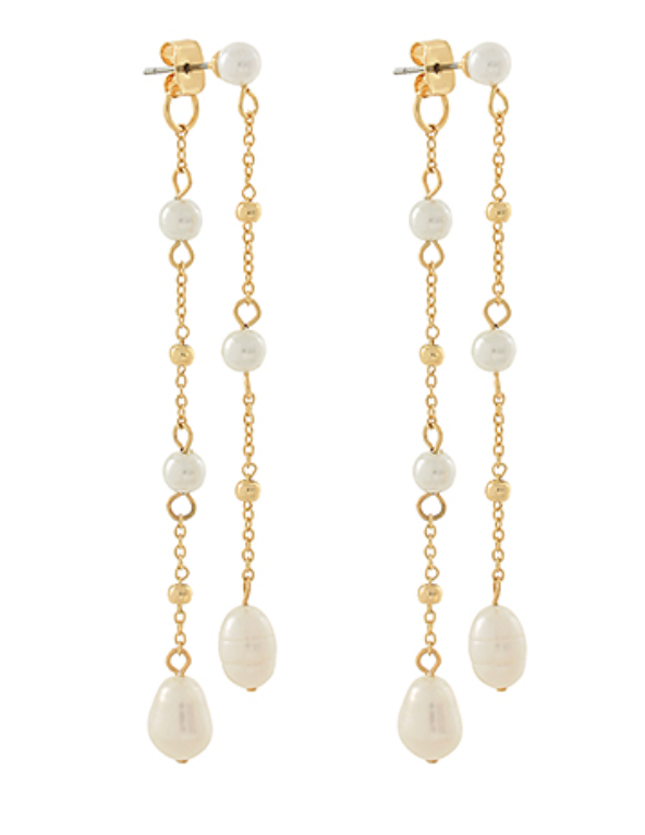 Layered Pearl Drop Earring