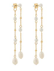 Layered Pearl Drop Earring