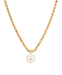 Pearl Polished Pendant Necklace