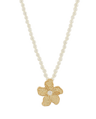 Pearl Petal Pendant Necklace