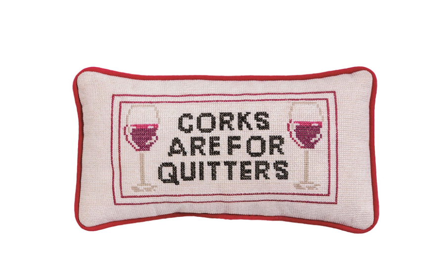 Bar Needlepoint Pillow