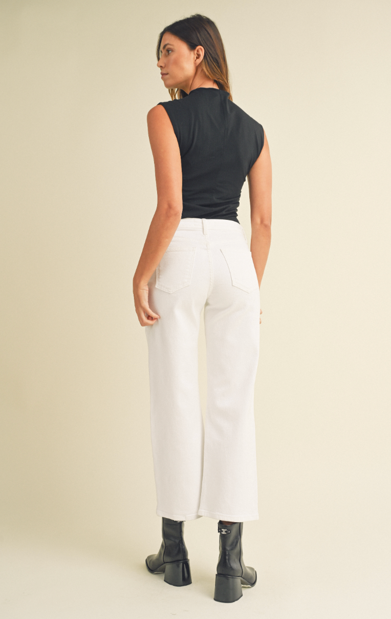 Slim Wide Leg Jean (optic white)