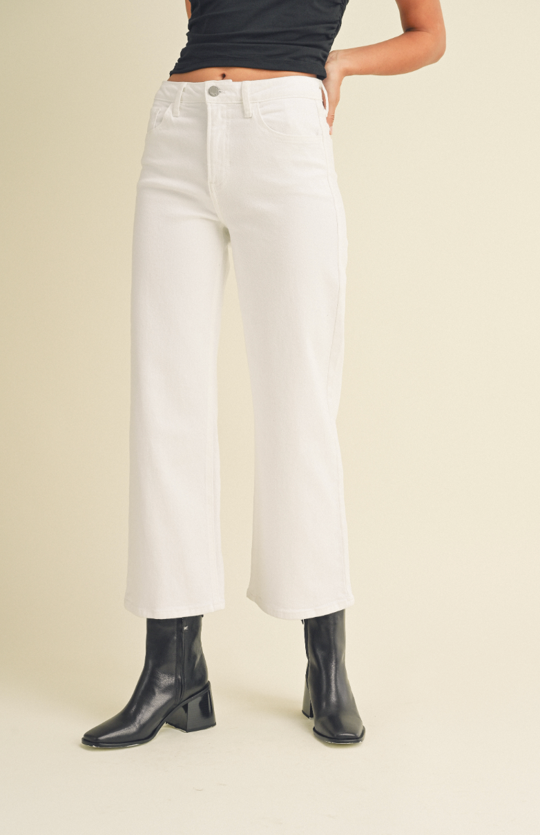 Slim Wide Leg Jean (optic white)