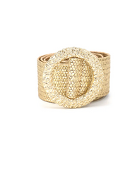 Golden Shine Straw Belt