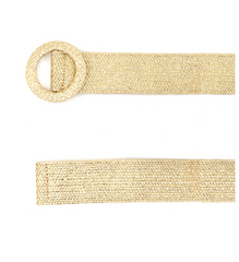 Golden Shine Straw Belt
