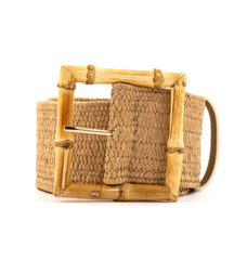Bamboo Straw Stretch Belt