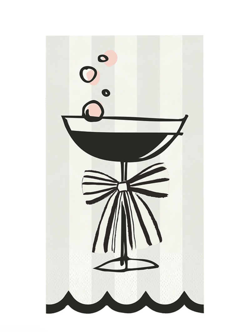 Champagne Coupe Guest Towels