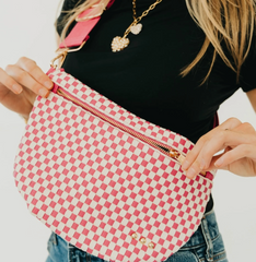 Woven Checker Bum Bag