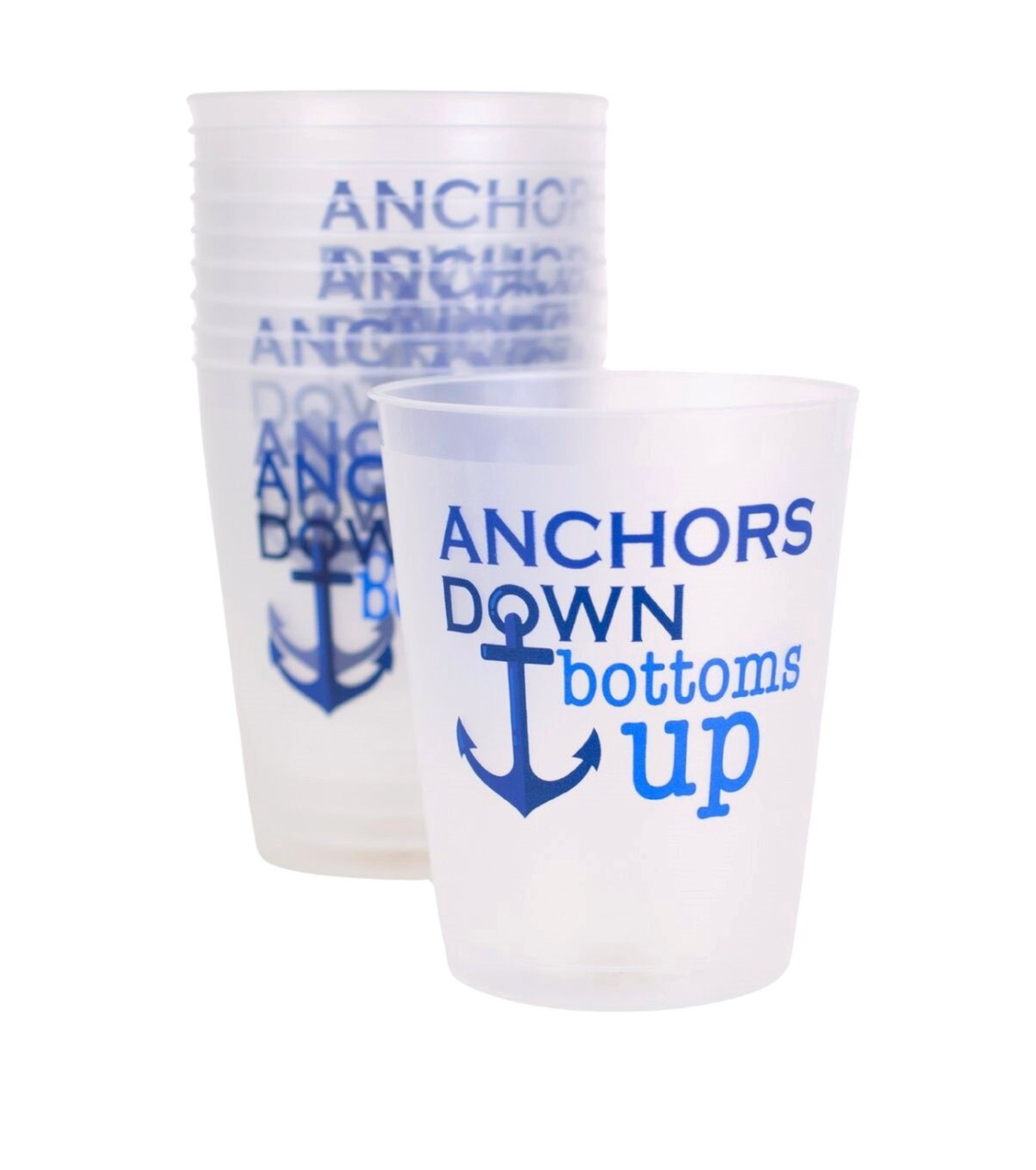 Anchors Down Frosted Party Cups