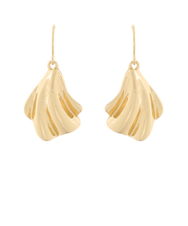 Golden Wave Drop Earring