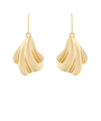 Golden Wave Drop Earring
