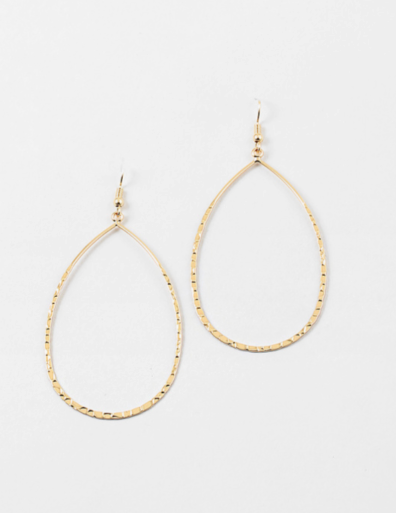 Textured Teardrop Earring