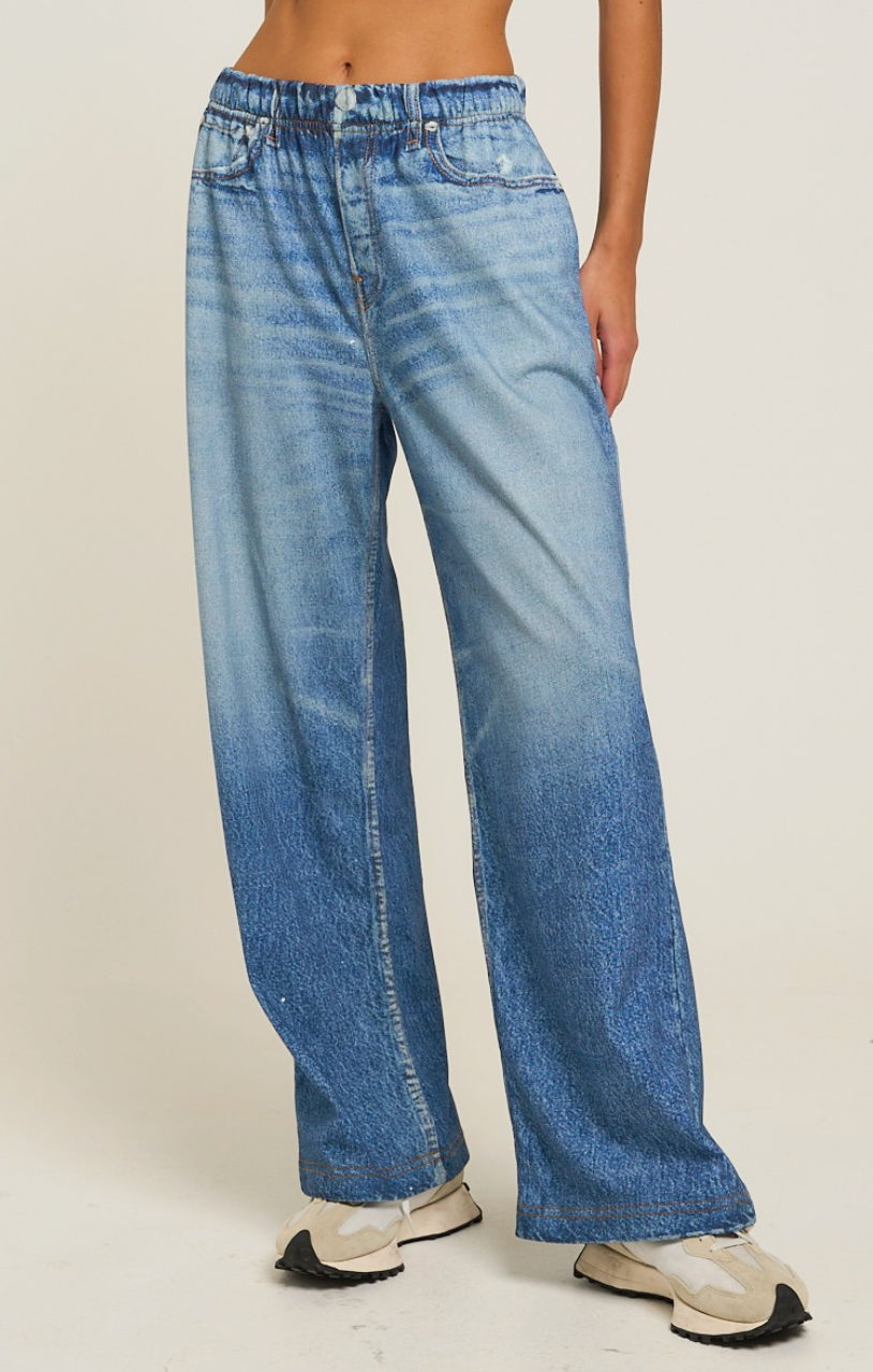 French Terry Denim Pant