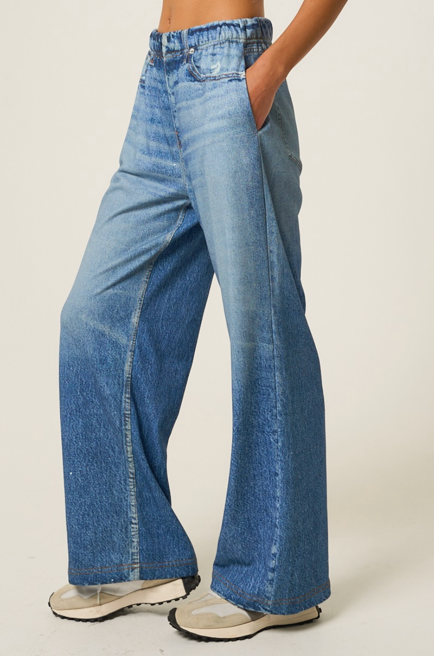 French Terry Denim Pant