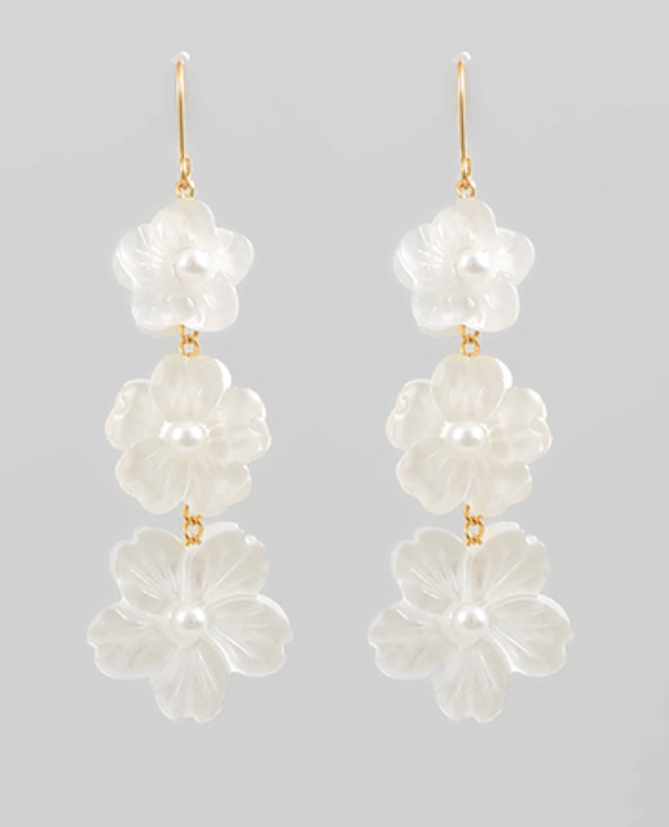 Pearl Petal Drop Earring