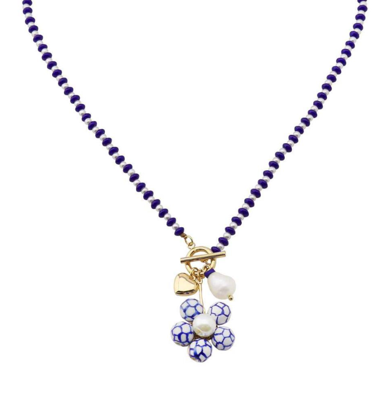Indigo Blossom Necklace