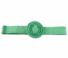 Kelly Green Woven Stretch Belt