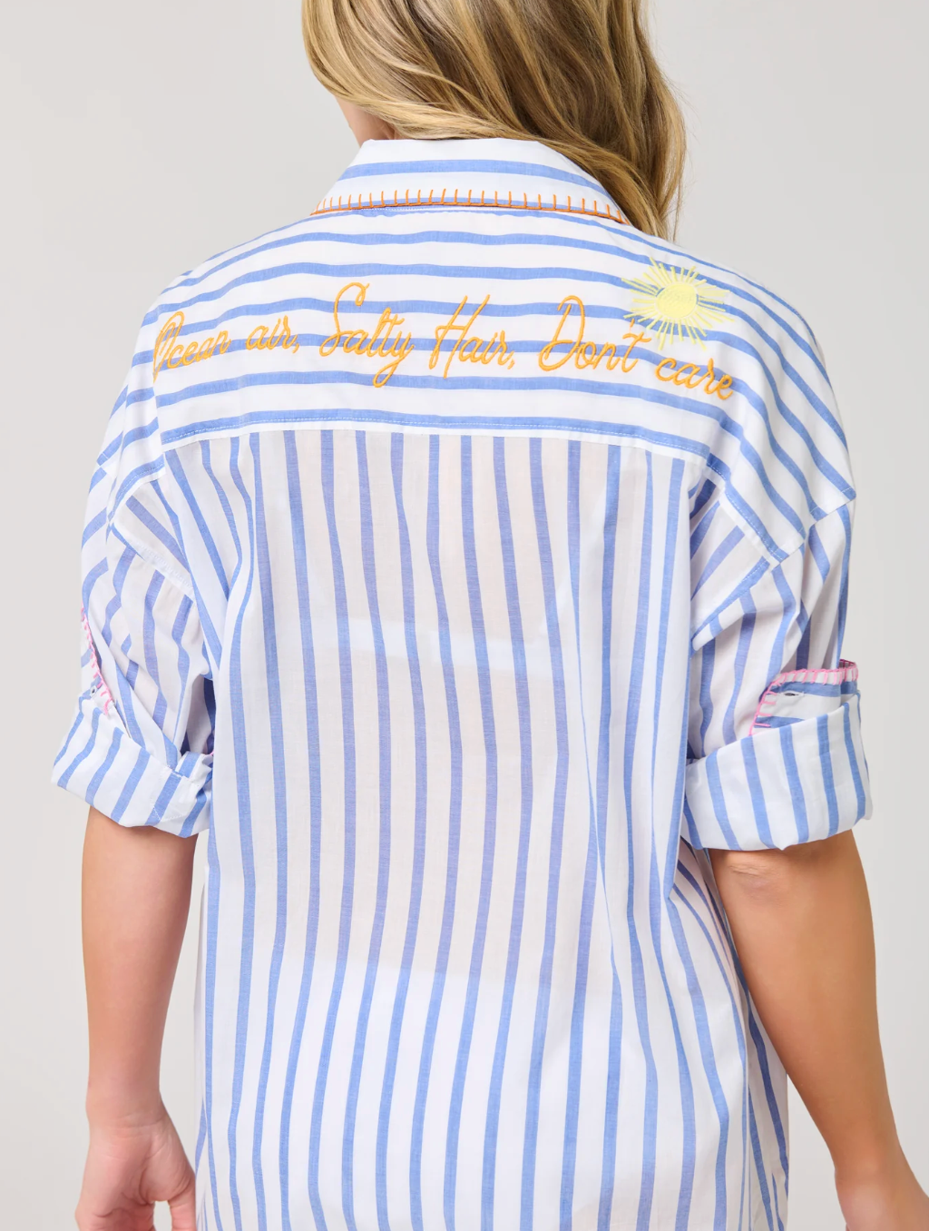 Ocean Air Salty Hair Button Down