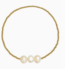 Hadley Triple Pearl Bracelet (2 MM)