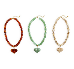 Happy Heart Bead Necklace