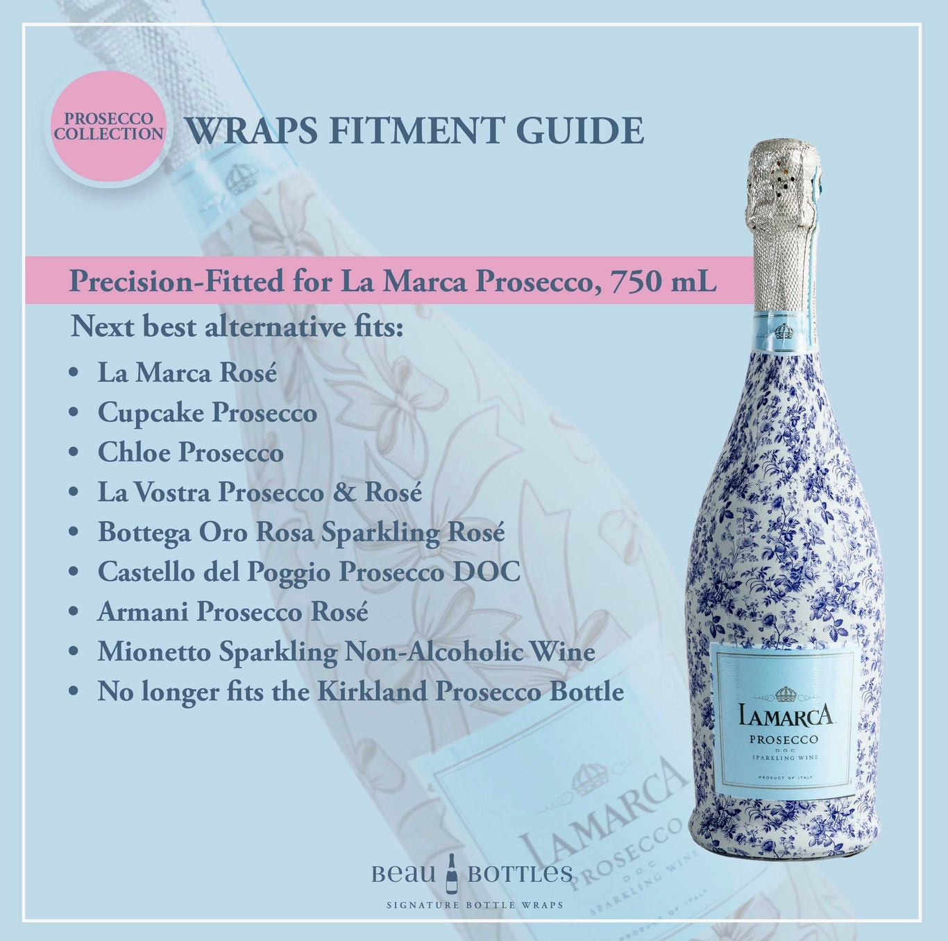 Beau Bottle Wrap (blushing tulip garden)