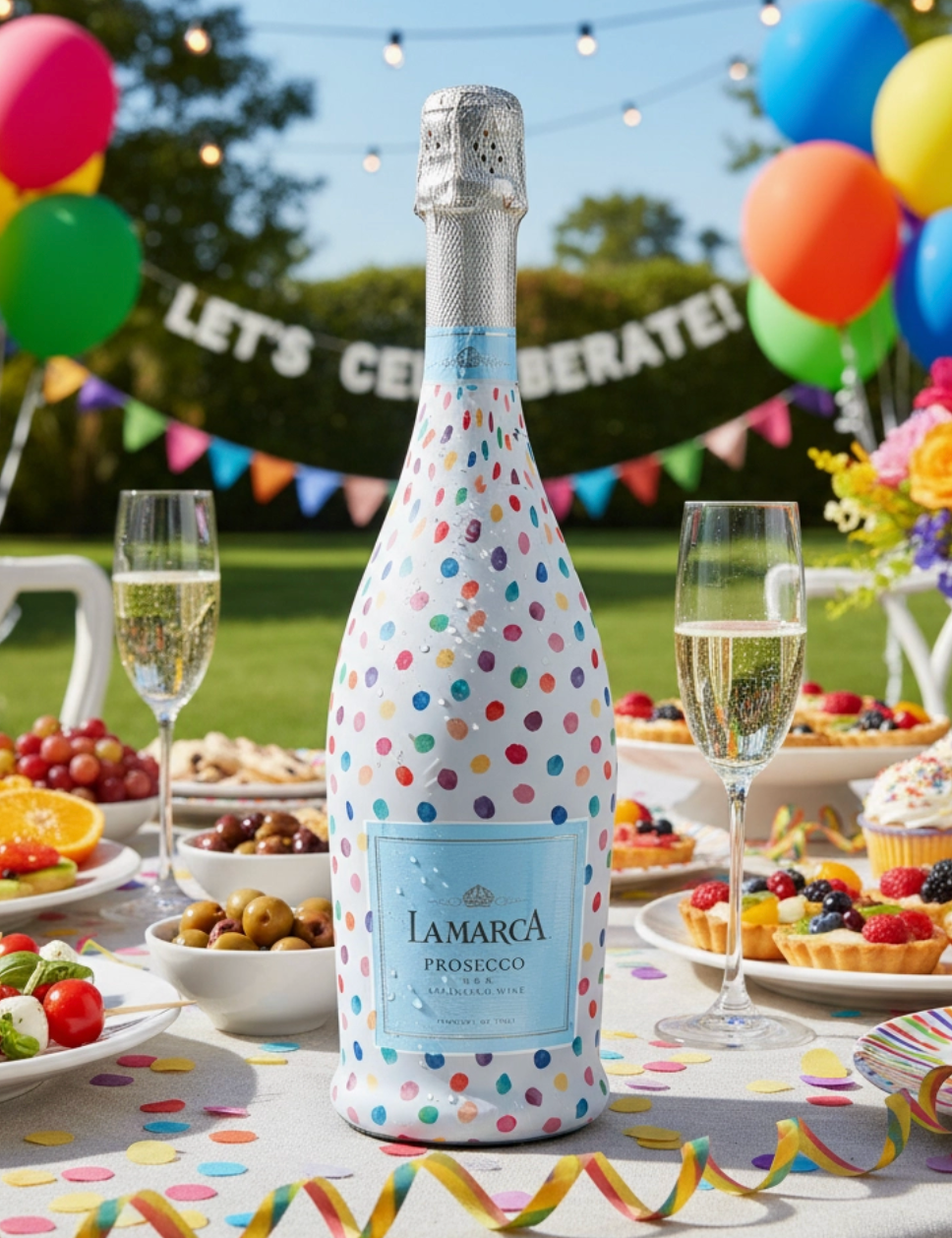 Beau Bottle Wrap (colorful dots)