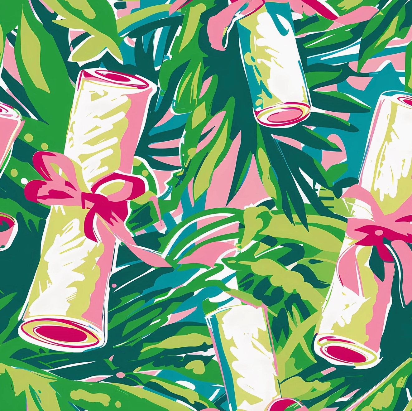 Beau Bottle Wrap (preppy diploma)