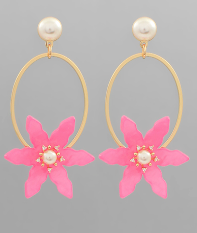 Bloom & Pearl Drop Earring