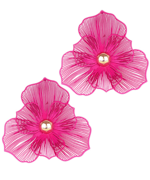 Sheer Bloom Statement Stud