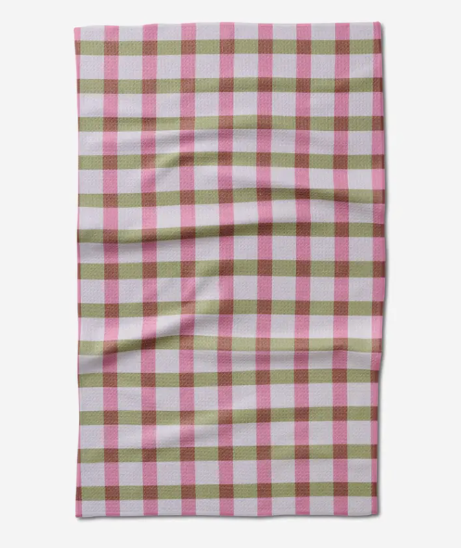 Patricia Plaid Tea Towel