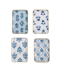 Blue Floral Tidbit Tray