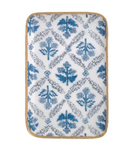 Blue Floral Tidbit Tray