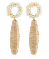 Pearl & Palm Drop Earring