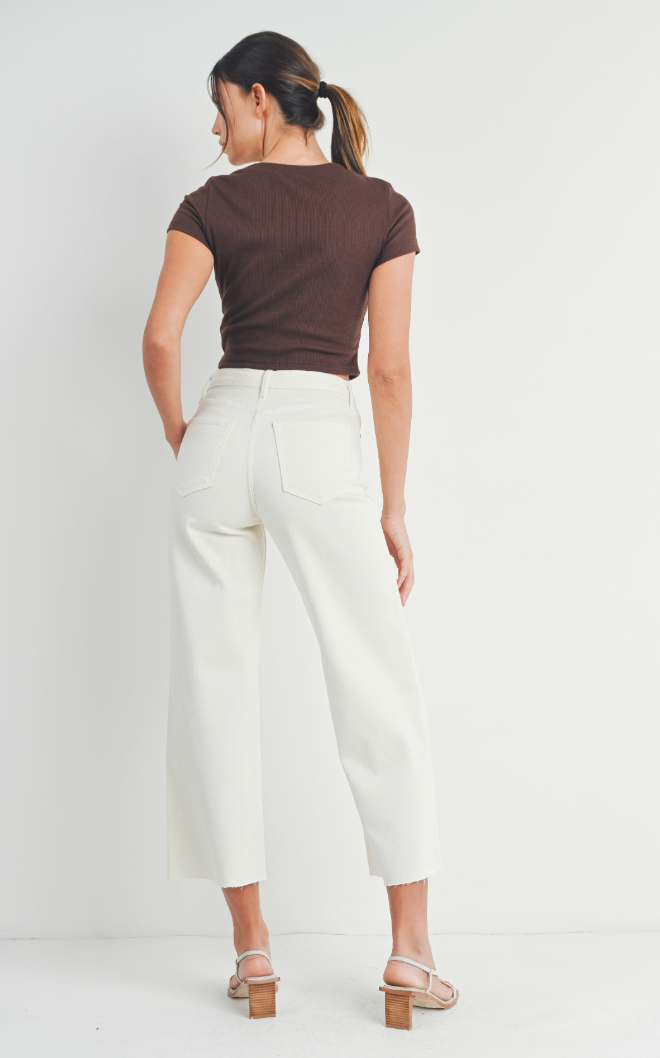 Scissor Cut Wide Leg (ecru)