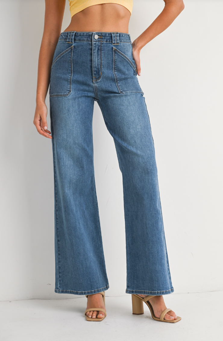 Utility Pocket Flare Jean