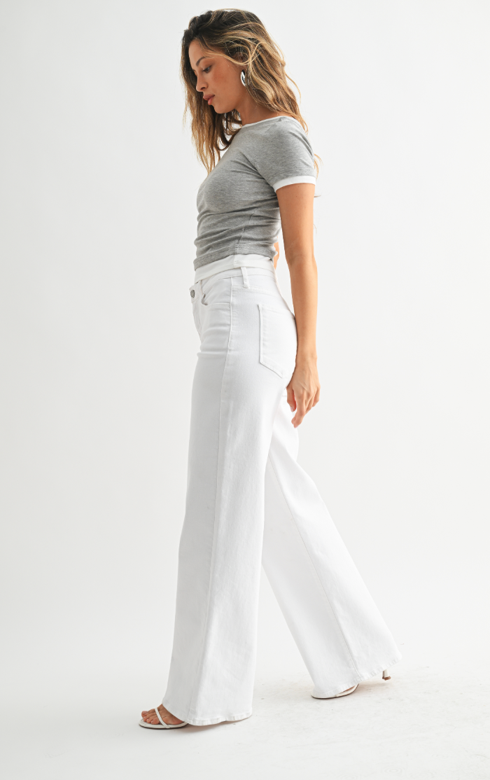 Everyday White Wide Leg Jean
